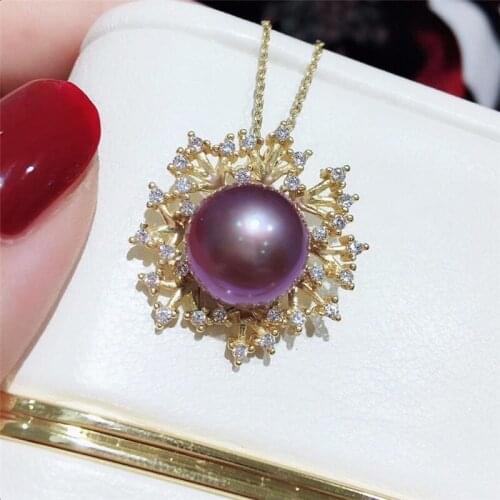 Beautiful Gold Plated Pendant Mountings Base Findings Settings Jewelry Parts Fittings Jewellery Accessories for Pearls Beads