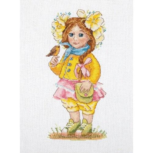 Merejka K-98 Spring Girl 24-36 Counted Cross Stitch 11CT 14CT 18CT DIY Chinese Cross Stitch Kits Embroidery Needlework Sets