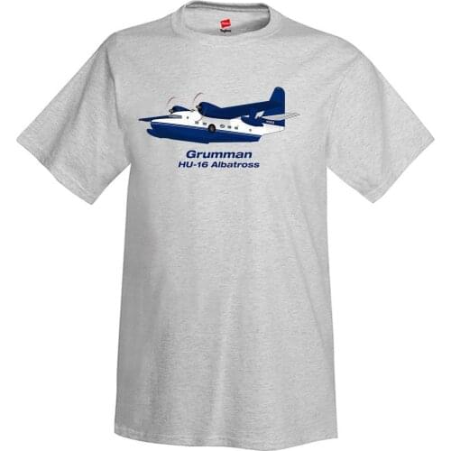 Brand T-Shirt Men 2019 Fashion Grumman HU-16 Albatross (Blue) Airplane T-Shirt - Personalized Print Tees Short Sleeve O-Neck