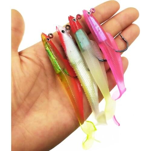 4-piece Soft Lure Jighead Baitfish Minnow 10cm/8g isca artificial Bait Wobbler Trout Jigging Lure Swimbait