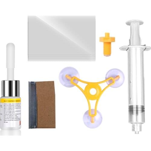 Car Glass Repair Tool Auto Glass Windshield Windscreen Instrument Repair Kits DIY Glass Repair Tool Sets