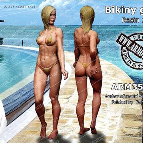 1/35 Resin Figure Kits Beach beauty Model Self-assembled A-225