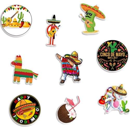 Mexican Festival Day Planar Resin Printed Cinco De Mayo Flatback for Phone Case Decorations Accessories 10pcs