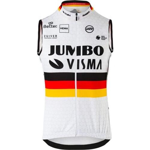 2021 New Team Jumbo Visma Windproof Cycling Vest Breathable Windvest Sleeveless Maillot MTB Ropa Ciclismo Windstopper Gilet