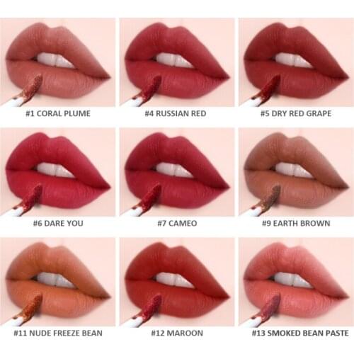NEW Arrival 8 Colors Velvet Matte Lipsticks Glaze Lip Gloss Velvet Air Texture Waterproof Long Lasting No Fading Lipstick