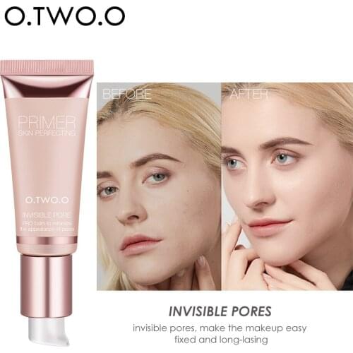 O.TWO.O Makeup Base Moisturizing Face Primer Invisible Pore Light Oil-Free Makeup Finish No Creases Foundation Primer Cosmetic