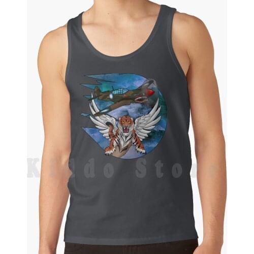 P40 Flying Tigers Tank Tops Vest Sleeveless Lytebound P 40 Warhawk Fighter Airplane Ww2 Tiger Flying Tiger