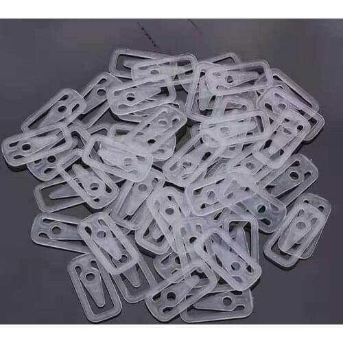 50pcs/Lot 30x38mm Transparent Hook Clip Clothing Square Clip Panties Socks Packaging Fixed Buckle Hook High Quality Plastic Hook