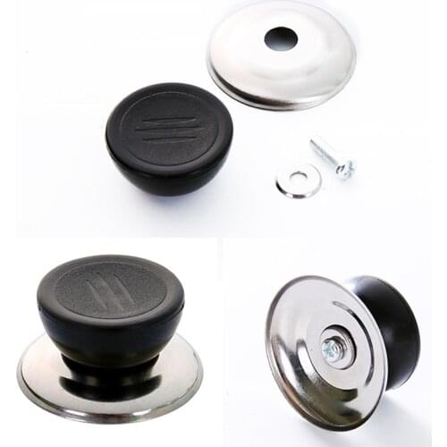 1PC Heat-Resistant Pot Pan Lids Knob Pot Cap Handle Black And Silver Color Home Kitchen Cookware Replacement Parts