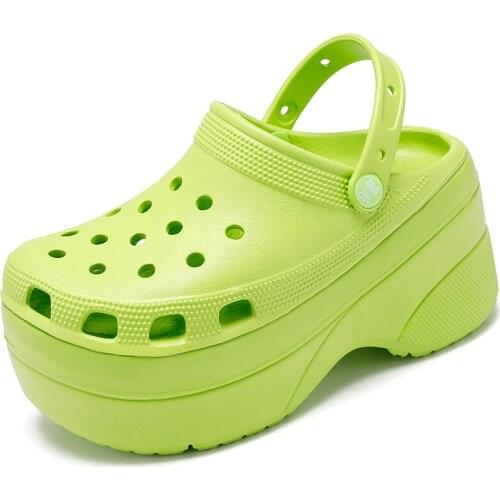 Height Increasing 10cm Summer Women Clogs Slip On Breathable Female Sandals Jelly Shoes Hollow Out Ladies Slippers Size 36-41