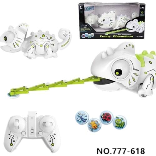 Happy Cow Funny Chameleon Color Changeable Smart Chameleon 2.4GHz Remote Control Chameleon Toys For Children Kids Toy 777-618