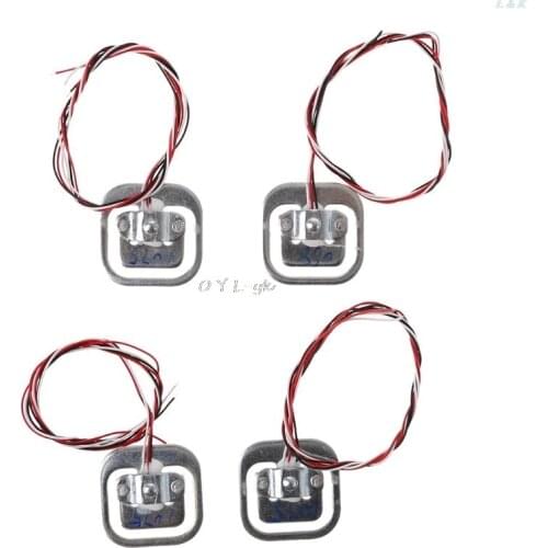 4pcs 50kg Human Scale Load Cells & HX711 AD Module Kit Resistance Strain Weight Sensor Measurement Tools