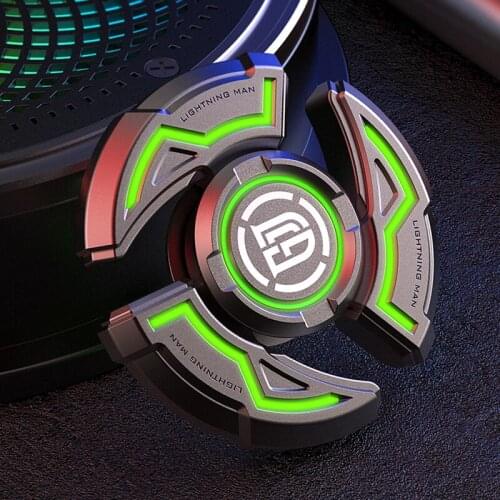 Advanced Mute Luminous Fidget Spinner Alloy Metal Finger Spinner R188 Bearing Stress Relief Toys for Adult Kids Hand Spinner