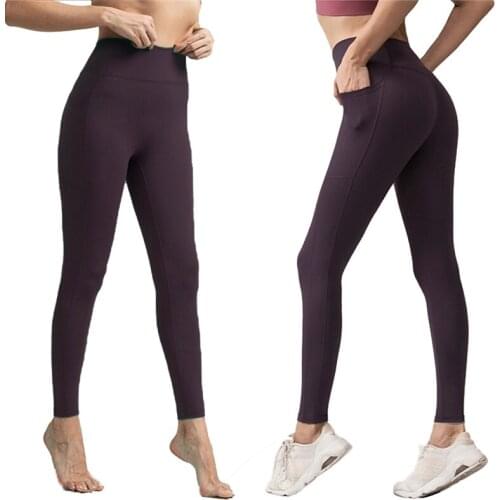 High Waist Side With Pockets Sport Leggings Buttery Soft Fitness Women Legging Support Horse Riding Tights Running Yoga Pants