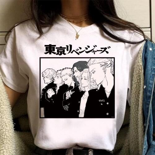 Women T Shirt Tokyo Revengers Tshirt Summer Short-sleeve Harajuku Womens T-shirt 90s Girls Tee Female Tops Tee