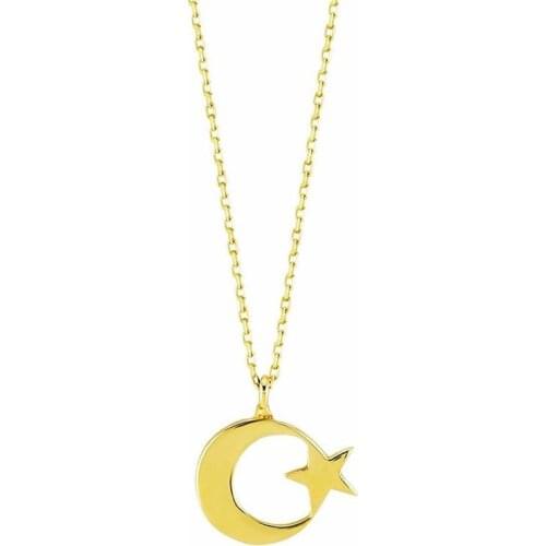 Symbol Gold Moon Star Gold Necklace for Women Luxury Charms Trendy Choker Party Special Design Accessory Bijoux Magnificent