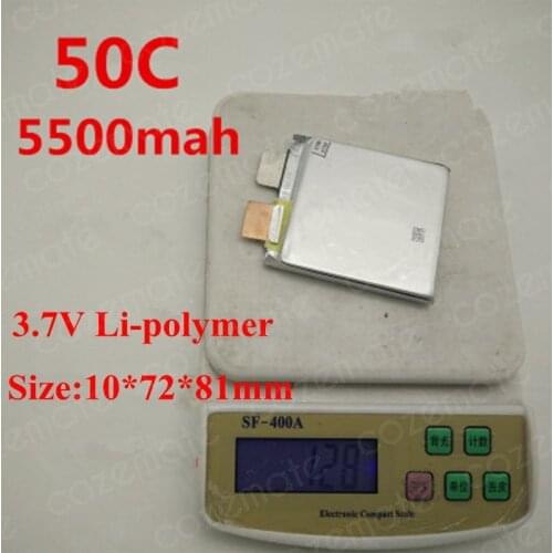 1pc 3.7v 5Ah 5500mah Li-polymer 50C 275A Discharge for RC Model Car Model Car Start Lithium Battery LED Light Electris Toys