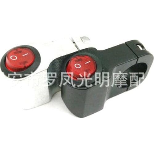 1Pc Aluminium alloy Universal Motorcycle 7/8" 22mm Handlebar Switch Fog Spot light On Off 12V Headlight Switches Aluminium Alloy