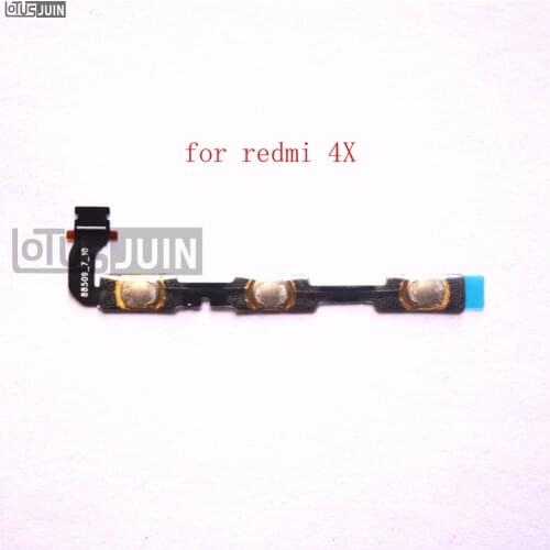 10PCS Power Button On Off Volume Up Down Button Key Flex Cable Replacement for Xiaomi redmi 4X