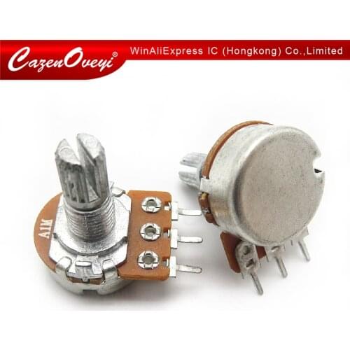 2pcs/lot Imports diaphragm 148 single - potentiometer A105 handle length 15MM flowers with 41 points step A1M In Stock