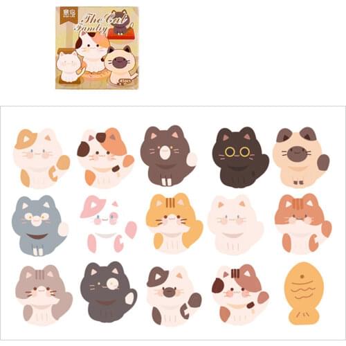 45pcs Kawaii Cartoon Animal Family Stickers Cute Car Rabbit DIY Scrapbooking Hand Account Journal Decoration Stationery Stickers