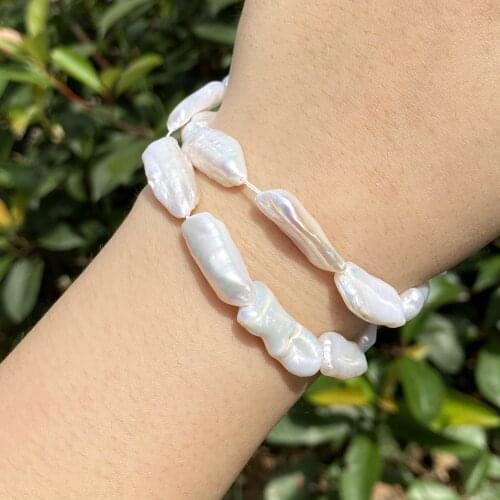 5/10pcs 10*20mm White Natural Freshwater Pearl Pipa Pearl Irregular Pearls For Jewelry Making Diy Bracelet Necklace Accessories