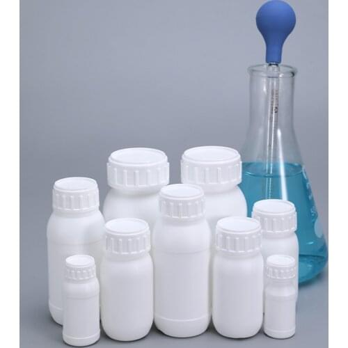 5PCS Round HDPE Plastic Pesticide Bottle With Screw Cap Leakproof liquid container 10ml,20ml,50ml,100ml,200ml