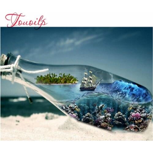 Diamond Painting Full Square Bottle Diamond Embroidery Full Display Cross Stitch Diamond Mosaic Landscape Set Gift