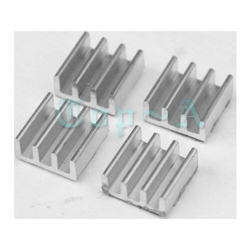 Gdstime 10pcs Aluminum Heatsink 11x11x5mm Chip VGA RAM Memory CPU Cooling Cooler 5mm Heat Sink 11mm x 5mm with 3M Tape