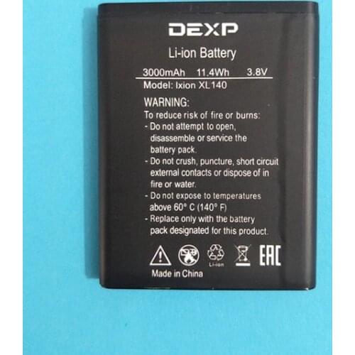 AZK 100% New 3.8V 3000mAh Ixion XL140 Battery for DEXP Ixion XL140 FLASH Mobile Phone battery