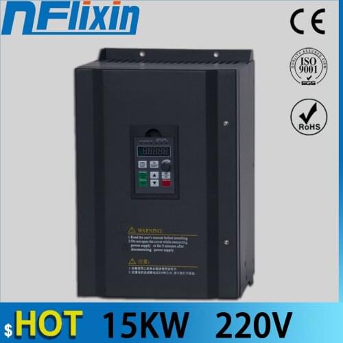 Free shipping15kw-220v 1 phase input & 220V 3phase output frequency inverter/variable speed drive/frequency converter
