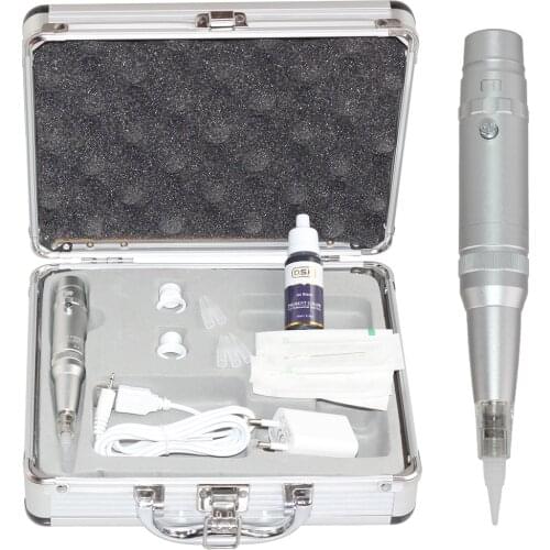Wireless Permanent Makeup Machine Microblading Rechargeable Eyebrows Tattoo Pen with Cayrring Box
