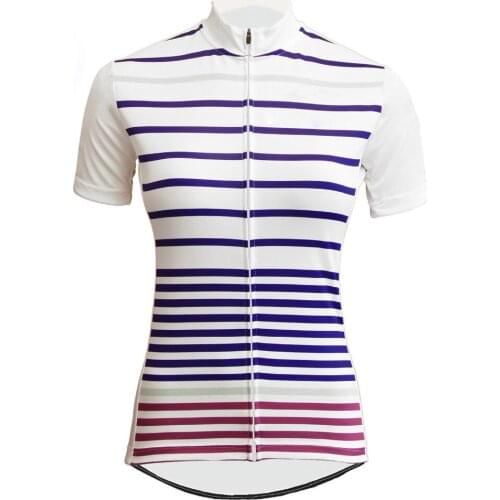 CUSROO 2021 New Women Short-Sleeve Cycling Jersey Girl Summer Bike Clothing Lady Sports Cycling Line Line Decoration Commission