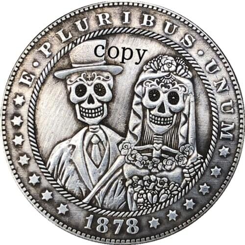 Hobo Nickel 1878-CC USA Morgan Dollar COIN COPY Type 240