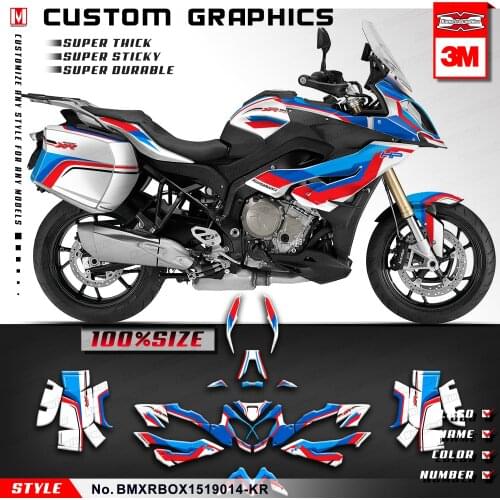 KUNGFU GRAPHICS Motorcycle Decals Luggage Stickers Full Wraps for S1000XR 2015 2016 2017 2018 2019 (Style no. BMXRBOX1519014-KR)