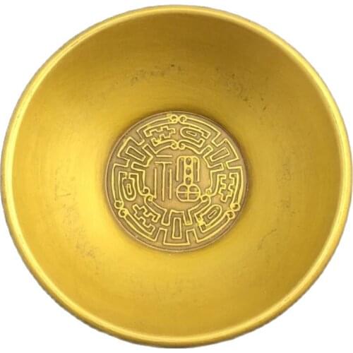 Chinese Old Copper Collection Pure Copper the Eight Immortals bowl