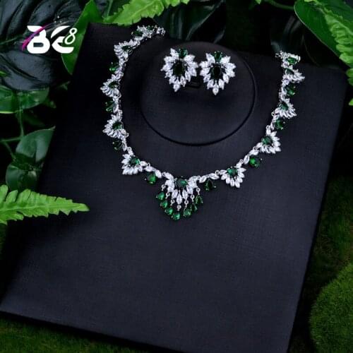 Be 8 New Arrival Water Drop Shape AAA+ CZ Wedding Jewelry Sets Women Necklaces Pendant Stud Earrings Parure Bijoux Femme S131