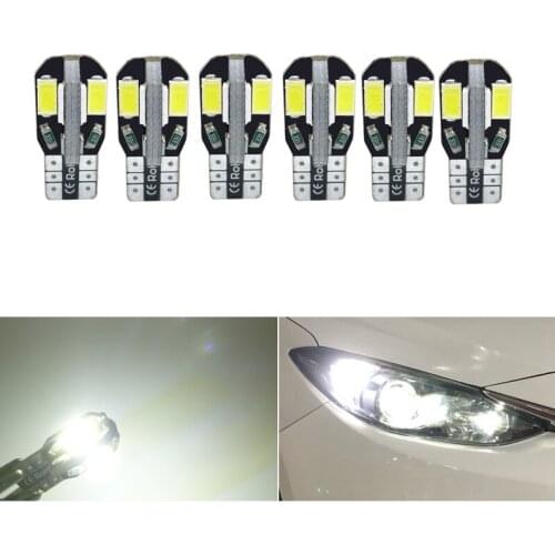 6x W5W T10 LED Canbus Light Bulbs For Ford Focus 1 2 3 Fiesta Mondeo Ecosport Kuga F-150 Car Interior Dome Map Reading Lights