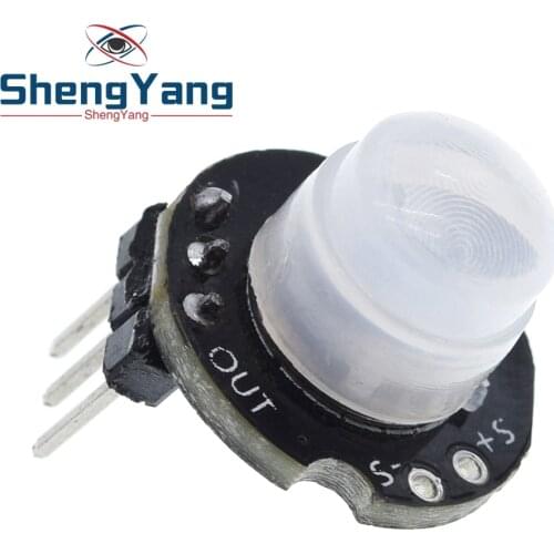 MH-SR602 MINI Motion Sensor Detector Module Pyroelectric Infrared PIR kit sensory switch Bracket for arduino Diy With lens