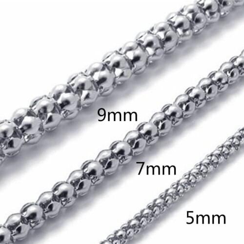 Fashion Stainless Steel Sweater Chain Diy Corn Necklace for Women Jewelry
