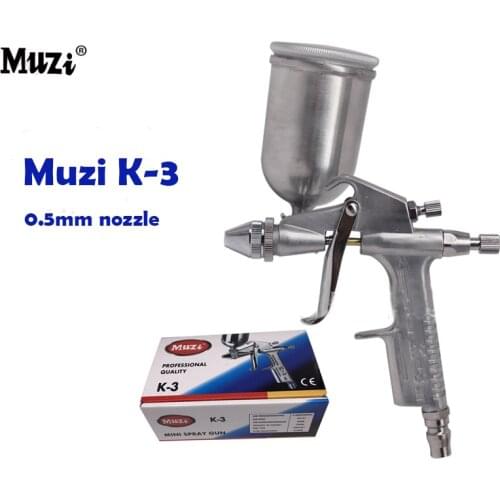 Muzi K-3 0.5mm Nozzle Mini Air Spraying Spray Paint Gun Sprayer Gravity Type