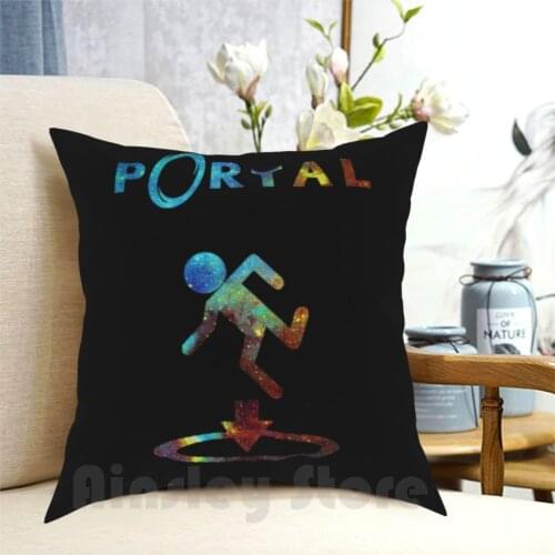 Portal Minimalist Nebula Design Pillow Case Printed Home Soft Throw Pillow Portal Portal 2 Valve Cake Chell Glados