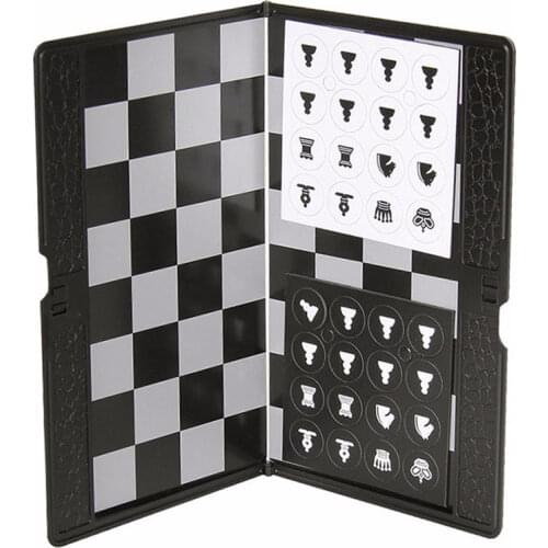 Plastic Magnatic Mini Chess Set Folding Portable Chessboard Family Board Games Home Entertainment Activities