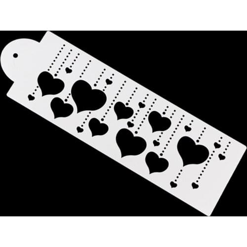 Hanging Heart Cake Stencil Side Cake Top Stencil Decor Stencil Fondant Mold Cake Side Decorating Cake Decorating Tool New Arrive