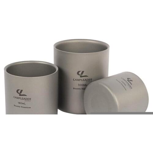 Portable Cup Pure Titanium Water Cup Outdoor Drinking Cup Double-layer Cup For Boiling Water Used For Camping And Hiking
