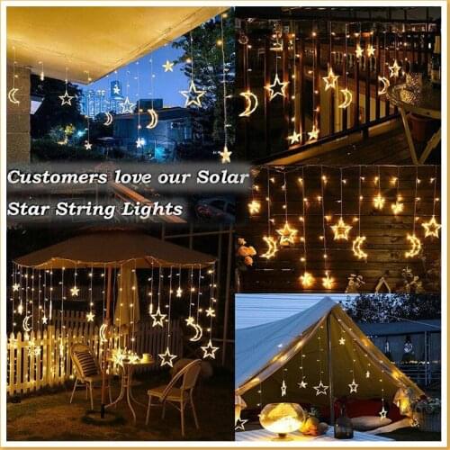 LED Garden Ambient Light 3.5m Stars Moon Meteor Shower Garland Holiday Strip Light Outdoor Fairy Lights Decoration Dropshipping