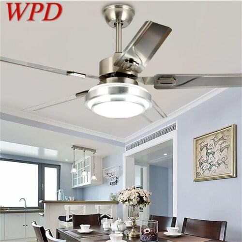 WPD Ceiling Fan Light LED Lamp Modern Simple For Home Dining Room Bedroom Restaurant 110V 220V
