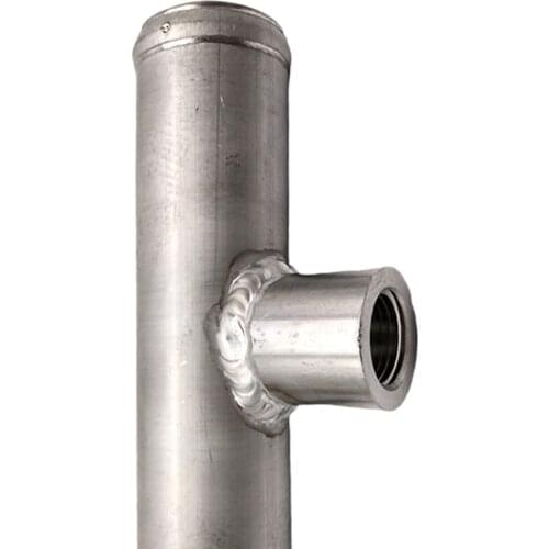 Universal Aluminum 150mm Long 1.5" 38mm Inline Temp Sensor Hose+1/2" Hole