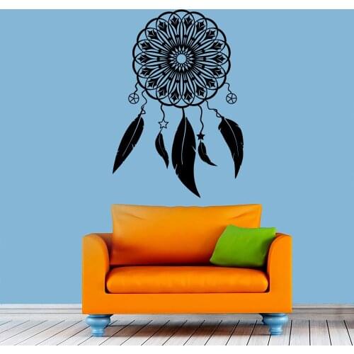 Protection Symbol Art Wall Decor Sticker Vinyl Self Adhesive Feathers Wall Decals
