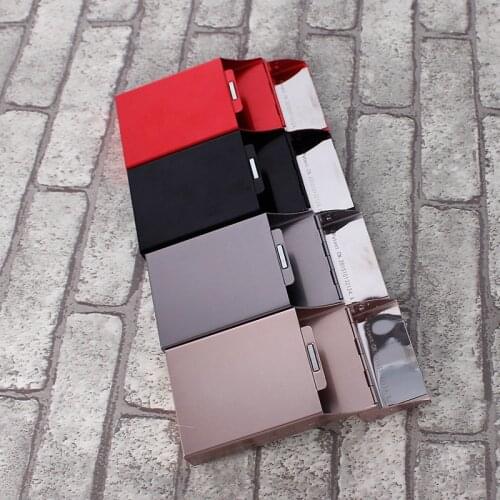 High-grade cigarette box Ms solid color cigarette case Aluminium decorative magnet open cigarette case Cigarette accessories
